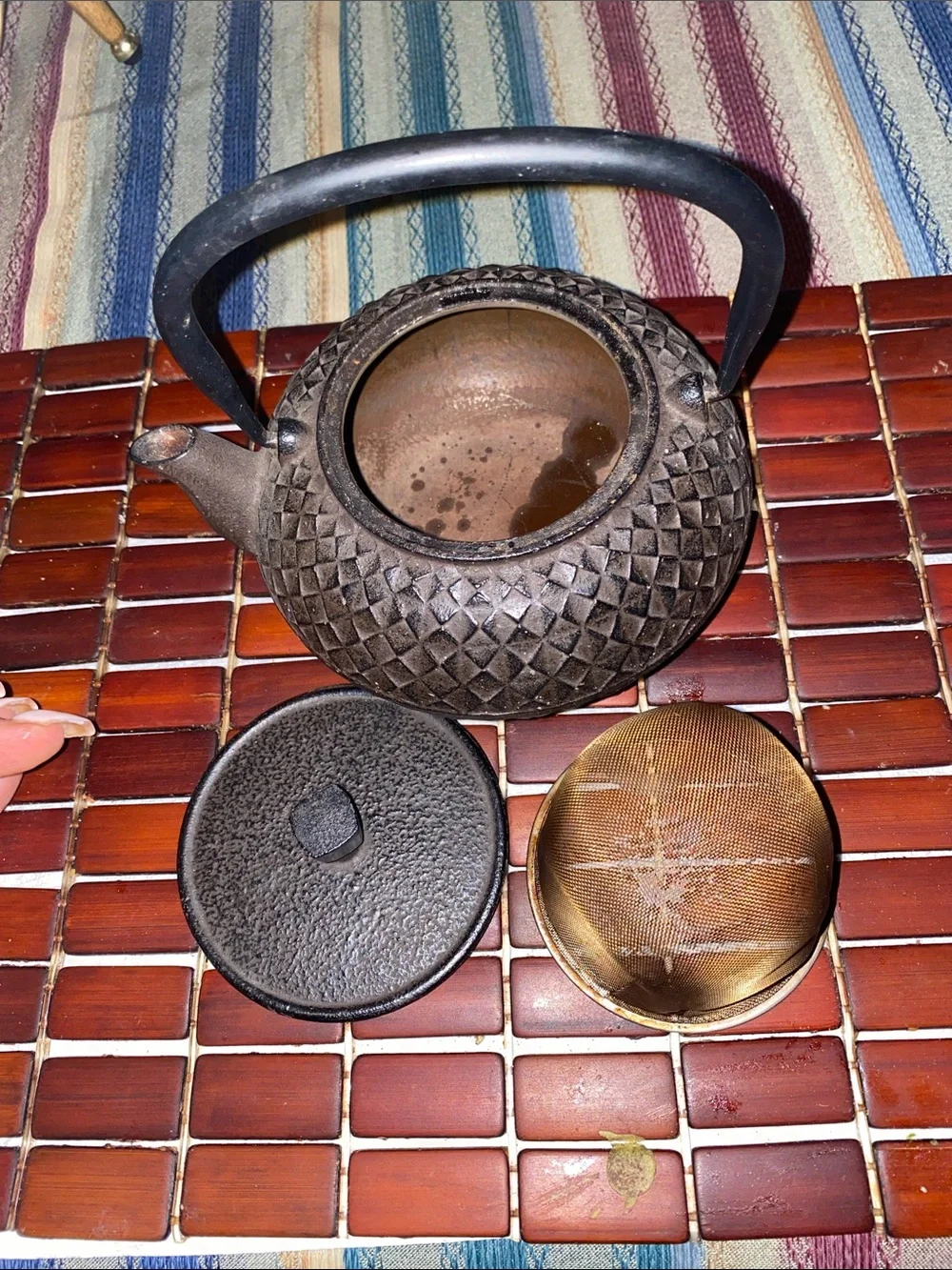Vintage Japanese Cast Iron Teapot (stand not included)